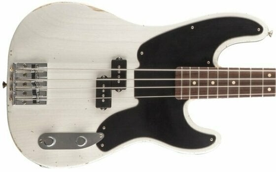 4-string Bassguitar Fender Mike Dirnt Road Worn Precision Bass RW White Blonde - 2