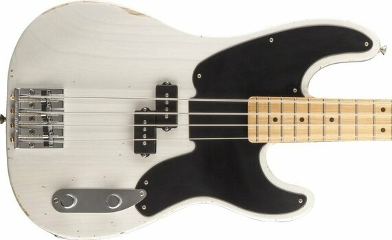 E-Bass Fender Mike Dirnt Road Worn Precision Bass Maple Fingerboard, White Blonde - 2