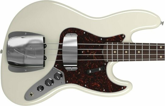 4-string Bassguitar Fender American Vintage '64 Jazz Bass, Round-Laminated Rosewood Fingerboard, Olympic White - 2
