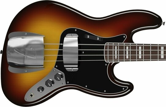 Basso Elettrico Fender American Vintage '74 Jazz Bass, Bound Round-Laminated Rosewood F-board, 3-Color Sunburst - 2