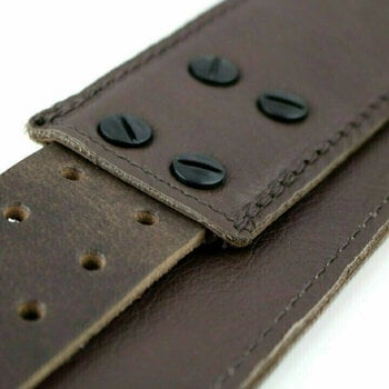 Leather guitar strap Richter Raw IV Nappa Leather guitar strap Brown - 4