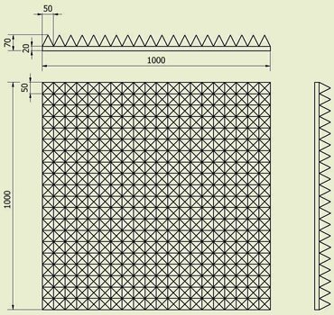 Absorptiepaneel schuim AM Pyramids FS - 4