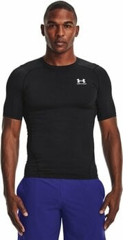Fitness shirt Under Armour Men's HeatGear Armour Short Sleeve Black/White L Fitness shirt - 3