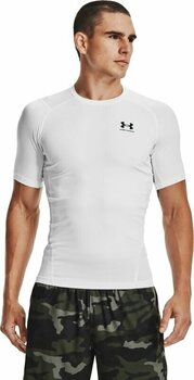 Fitness shirt Under Armour Men's HeatGear Armour Short Sleeve White/Black L Fitness shirt - 3