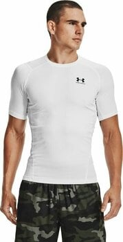 Fitness shirt Under Armour Men's HeatGear Armour Short Sleeve White/Black M Fitness shirt - 3
