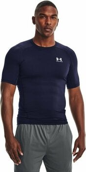 T-shirt de fitness Under Armour Men's HeatGear Armour Short Sleeve Midnight Navy/White L T-shirt de fitness - 3