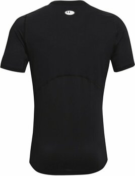 Тениска с къс ръкав за бягане Under Armour Men's HeatGear Armour Fitted Short Sleeve Black/White M Тениска с къс ръкав за бягане - 2