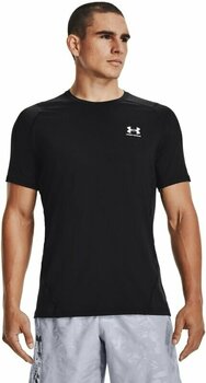 Koszulka do biegania z krótkim rękawem Under Armour Men's HeatGear Armour Fitted Short Sleeve Black/White M Koszulka do biegania z krótkim rękawem - 3