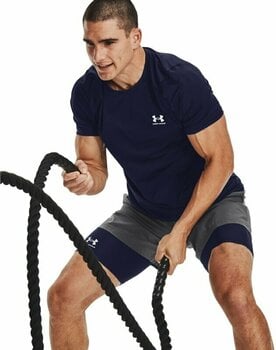 Running t-shirt with short sleeves
 Under Armour Men's HeatGear Armour Fitted Short Sleeve Navy/White L Running t-shirt with short sleeves - 6