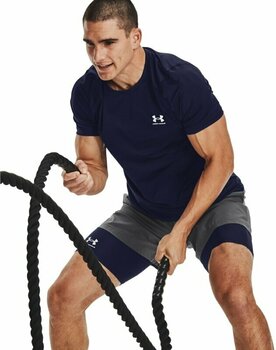 Running t-shirt with short sleeves
 Under Armour Men's HeatGear Armour Fitted Short Sleeve Navy/White M Running t-shirt with short sleeves - 6