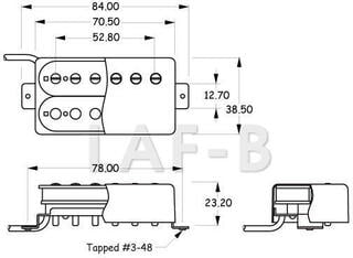 Pickup humbucker Partsland LAF-B-CR Chrome Pickup humbucker - 1