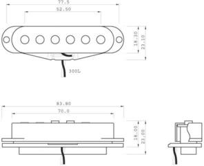 Tonabnehmer für Gitarre Partsland ST6-C-MINT Mint Tonabnehmer für Gitarre - 1