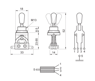 Pickup selector Partsland BTG-NI-AMB Pickup selector - 1