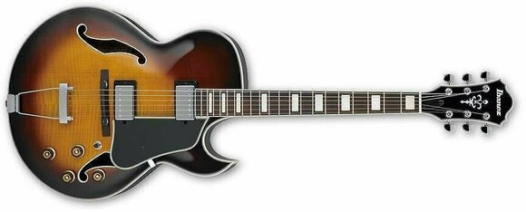 Semi-Acoustic Guitar Ibanez AKJ85 Vintage Yellow Sunburst - 3