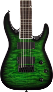 Chitară electrică cu 8 corzi Jackson SLATFXQMG 3-8 Transparent Green - 3