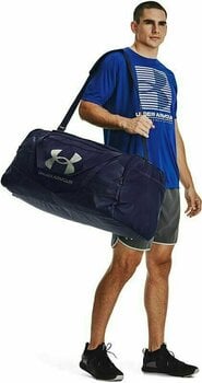 Lifestyle plecak / Torba Under Armour UA Undeniable 5.0 Large Duffle Bag Midnight Navy/Metallic Silver 101 L Sport Bag - 8