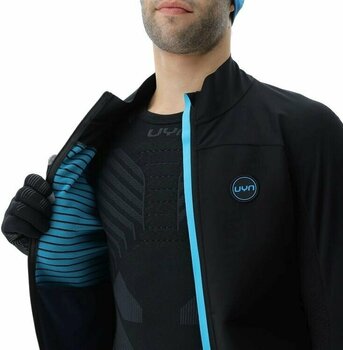 Ski Jacket UYN Man Cross Country Skiing Coreshell Jacket Black/Black/Turquoise M - 4