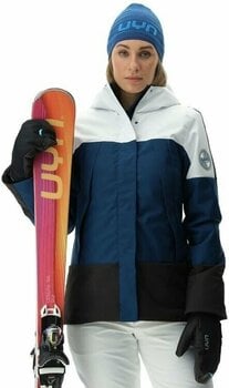 Ski Jacket UYN Lady Natyon Snowqueen Jacket Full Zip Optical White/Blue Poseidon/Black S - 11