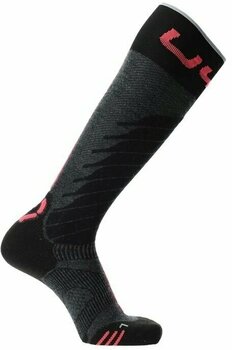 Ski Socks UYN Lady Ski One Merino Socks Anthracite/Pink 39-40 Ski Socks - 3