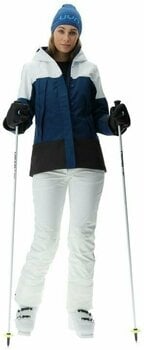 Ski Jacke UYN Lady Natyon Snowqueen Jacket Full Zip Optical White/Blue Poseidon/Black S - 13
