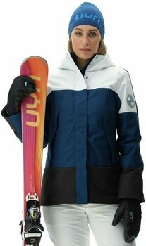 Ski Jacket UYN Lady Natyon Snowqueen Jacket Full Zip Optical White/Blue Poseidon/Black M - 11