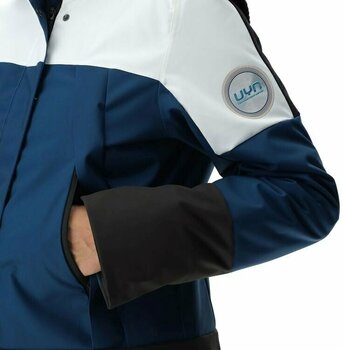 Skijakke UYN Lady Natyon Snowqueen Jacket Full Zip Optical White/Blue Poseidon/Black L - 4