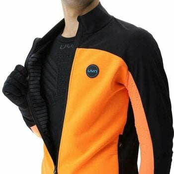 Veste de ski UYN Man Cross Country Skiing Coreshell Jacket Orange Fluo/Black/Turquoise M - 4