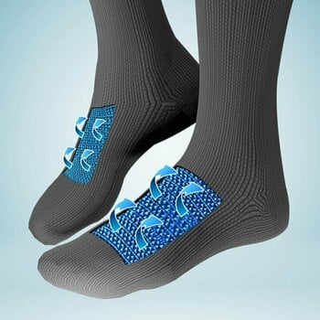 Ski Socks UYN Man Ski Cross Country 2In Socks Anthracite/Blue 39-41 Ski Socks - 10