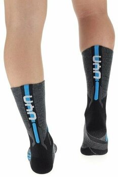 Ski-sokken UYN Man Ski Cross Country 2In Socks Anthracite/Blue 42-44 Ski-sokken - 4