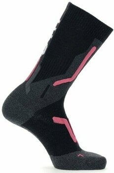 Hiihtosukat UYN Lady Ski Cross Country 2In Socks Black/Pink 41-42 Hiihtosukat - 3