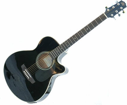 Jumbo elektro-akoestische gitaar SX SA3 Electric Acoustic Kit Black - 6