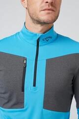 Hanorac/Pulover Callaway Aquapel 1/2 Zip Mixed Media Malibu Blue/Caviar XL Pulover - 2