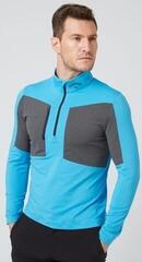 Hanorac/Pulover Callaway Aquapel 1/2 Zip Mixed Media Malibu Blue/Caviar XL Pulover - 3