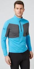 Hanorac/Pulover Callaway Aquapel 1/2 Zip Mixed Media Malibu Blue/Caviar XL Pulover - 4