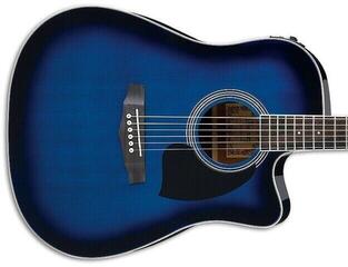 electro-acoustic guitar Ibanez PF15ECE-TBS Transparent Blue Sunburst electro-acoustic guitar - 1