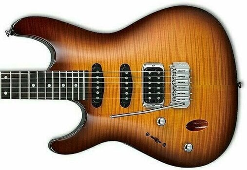 Linkshänder E-Gitarre Ibanez SA160FML Brown Burst - 2