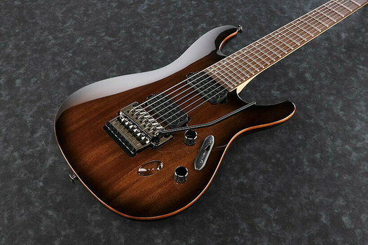 7-string Electric Guitar Ibanez S5527 Prestige Transparent Black Sunburst - 3