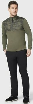 Hættetrøje/Sweater Callaway Mens 1/4 Zip Digital Camo Print Pullover Black Lichen 2XL - 4