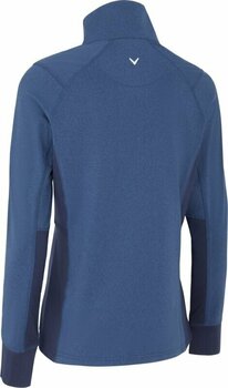 Pulover s kapuco/Pulover Callaway Womens Space Dye Heather Aquapel Thermal 1/4 Zip True Navy Heather L - 2