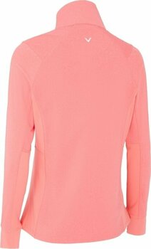 Sudadera con capucha/Suéter Callaway Womens Space Dye Heather Aquapel Thermal 1/4 Zip Coral Paradise Heather XS - 2