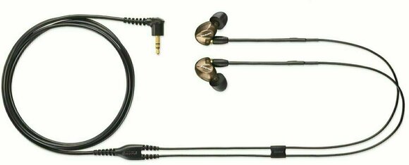 En la oreja los auriculares Shure SE535-V Sound Isolating Earphones - Metallic Bronze - 2