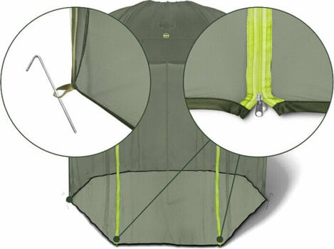 Bivvy / Shelter Delphin Front Wall Mosquito Net AntiFLY - 2