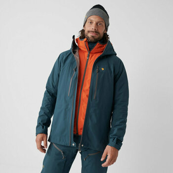 Ulkoilutakki Fjällräven Bergtagen Eco-Shell Jacket Ulkoilutakki Mountain Blue S - 10