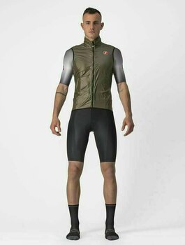 Giacca da ciclismo, gilet Castelli Aria Vest Moss Brown XL Veste - 8