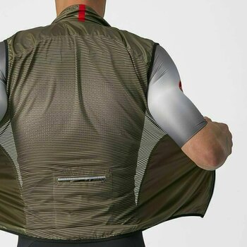 Casaco de ciclismo, colete Castelli Aria Vest Colete Moss Brown 3XL - 4