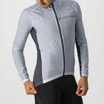 Cycling Jacket, Vest Castelli Squadra Stretch Jacket Silver Gray/Dark Gray 2XL Jacket - 3
