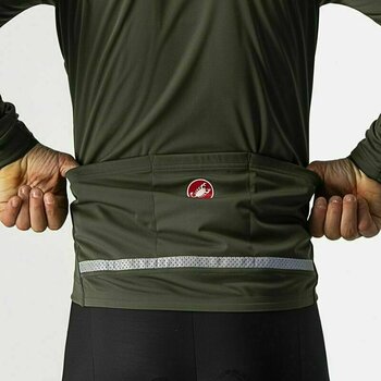 Giacca da ciclismo, gilet Castelli Go Jacket Military Green/Fiery Red L Giacca - 3