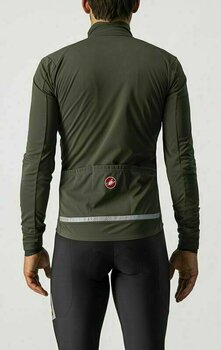 Fahrrad Jacke, Weste Castelli Go Jacket Military Green/Fiery Red XL Jacke - 2