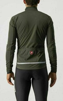 Cycling Jacket, Vest Castelli Go Jacket Military Green/Fiery Red 2XL - 2