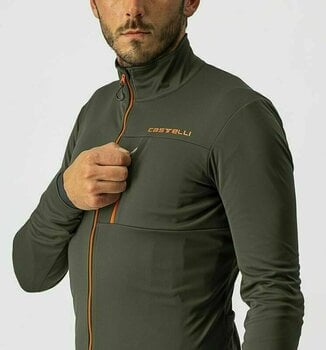 Αντιανεμικά Ποδηλασίας Castelli Go Μπουφάν Military Green/Fiery Red 2XL - 5